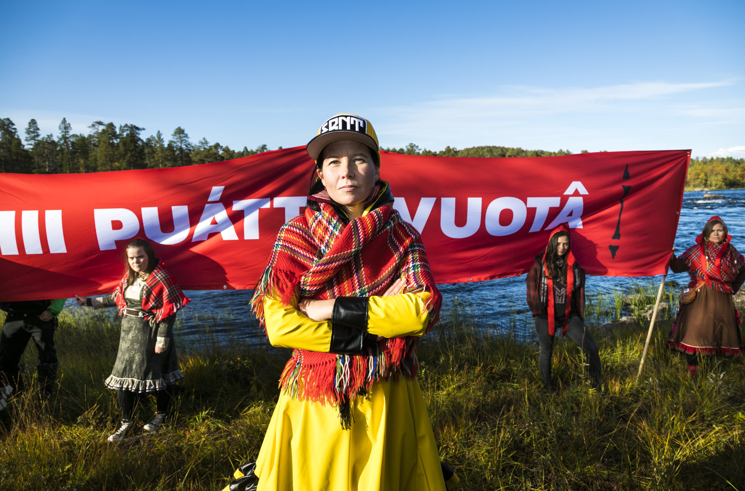 Red Line -mielenosoitukset ideoinut ja koolle kutsunut Jenni Laiti Suohpanterror-ryhmästä. KUVA: Jonne Sippola