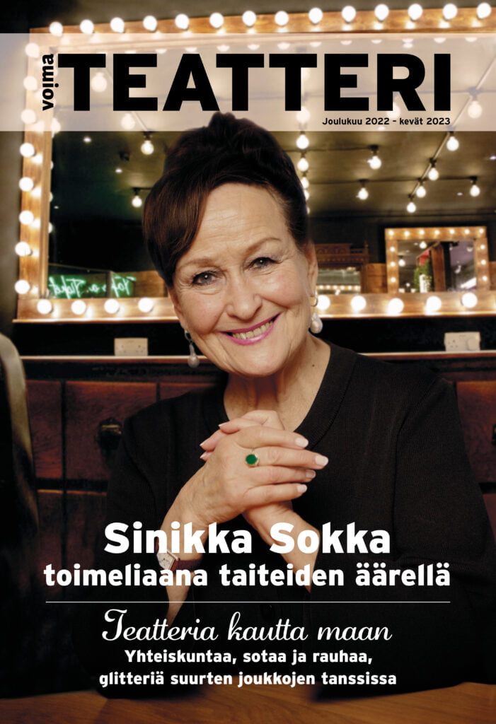 Teatteriliitteen kannessa Sinikka Sokka.