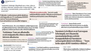 Kollaasissa Helsingin sanomien otsikoita.