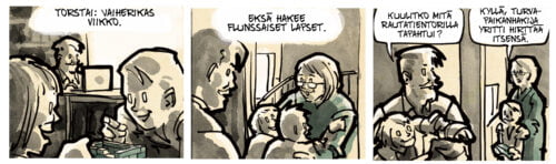 Aukio on Karstein Vollen riipaiseva sarjakuva turvapaikanhakijoista ja välinpitämättömästä yhteiskunnasta