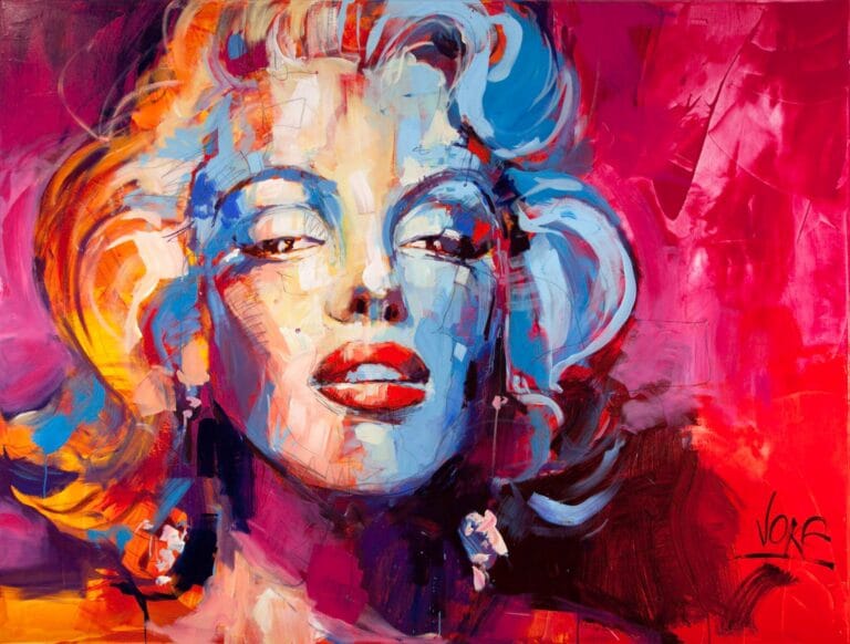 Maalaus Marilyn Monroesta.