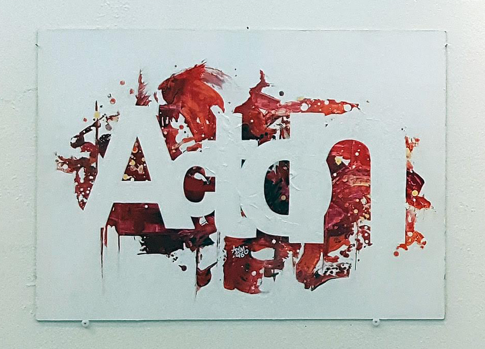 Acton/Helvetica, variaatio samasta teemasta kuin artikkelin alussa näkyvässä kuvassa.