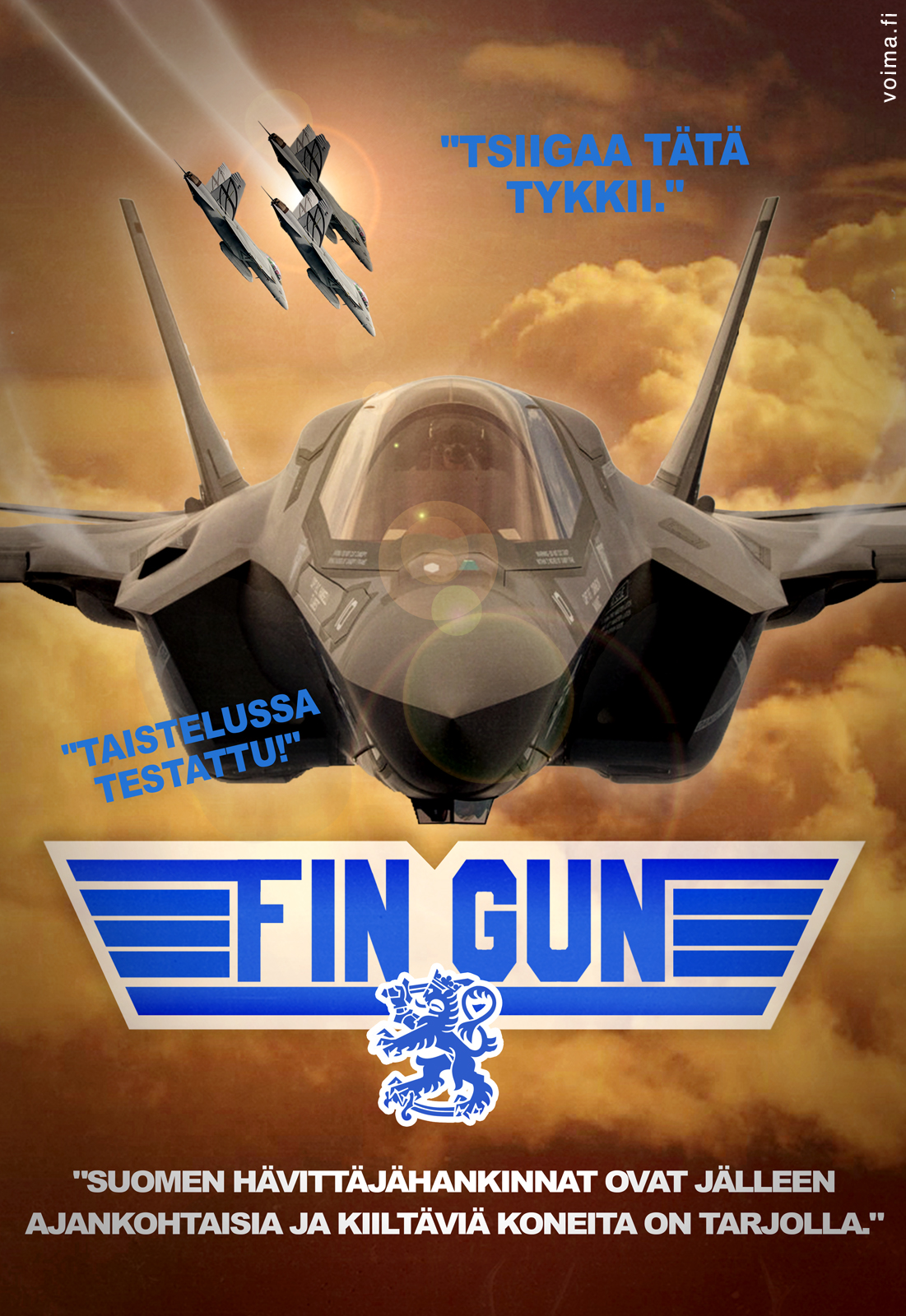Kun kerran lähdetään liikkeelle Top Gun -estetiikalla, niin mennään sillä maaliin saakka.