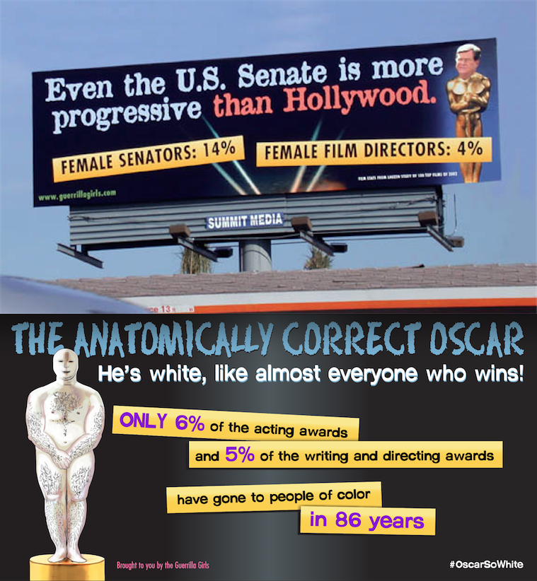 Guerrilla Girls naiset ja valkoiset Hollywoodissa