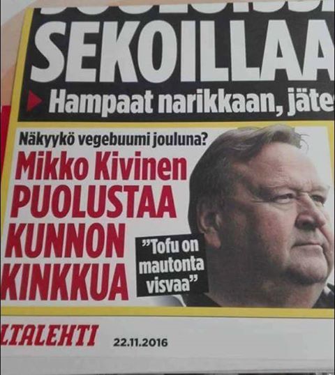 Mikko, Kivinen, tofu, eläinoikeudet, journalismi