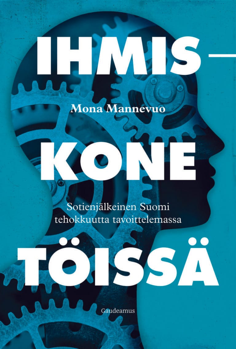 Kirjan kannen kuvituksessa ihmisen hahmo, jossa myös rataksia.