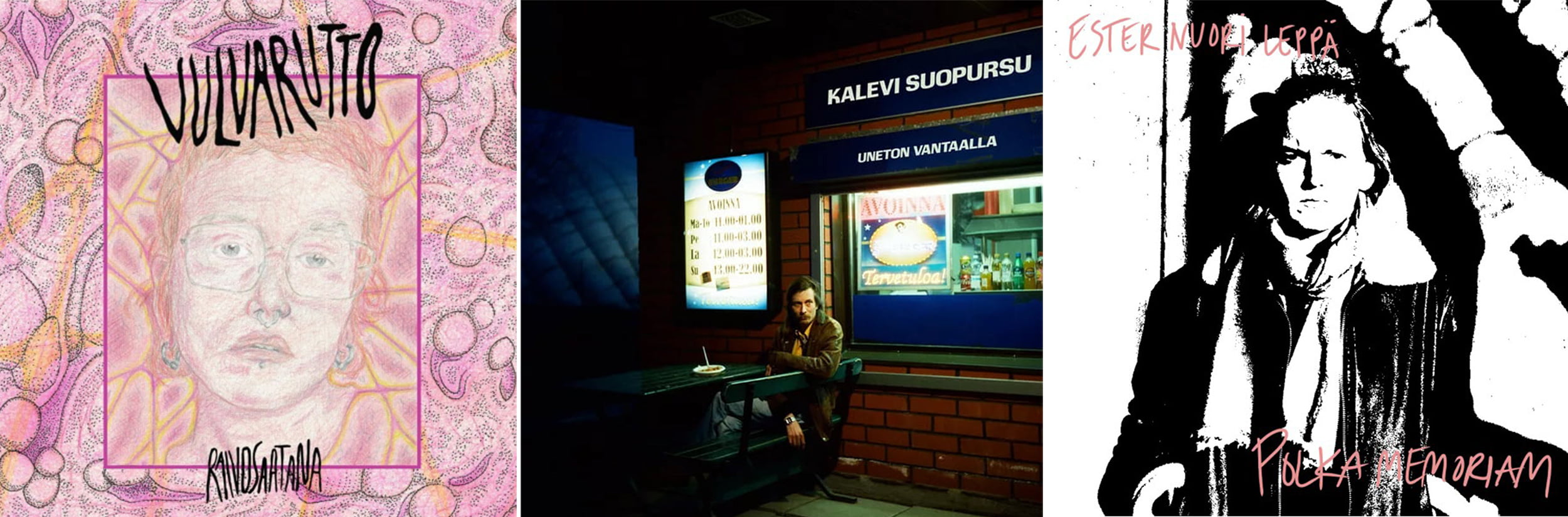 Kollaasi levyn kansista.