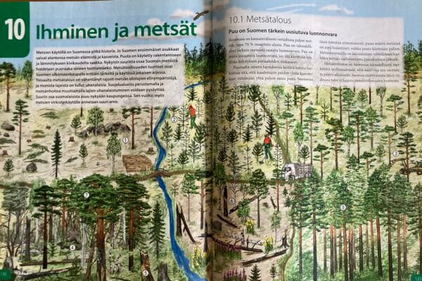 kuva oppikirjan aukeamasta